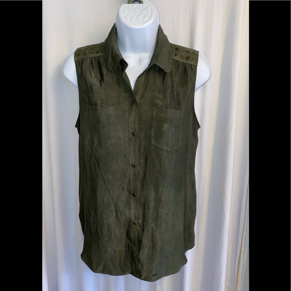Express Green Sleeveless Top Size S